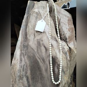 Silver Faux Pearl Necklace